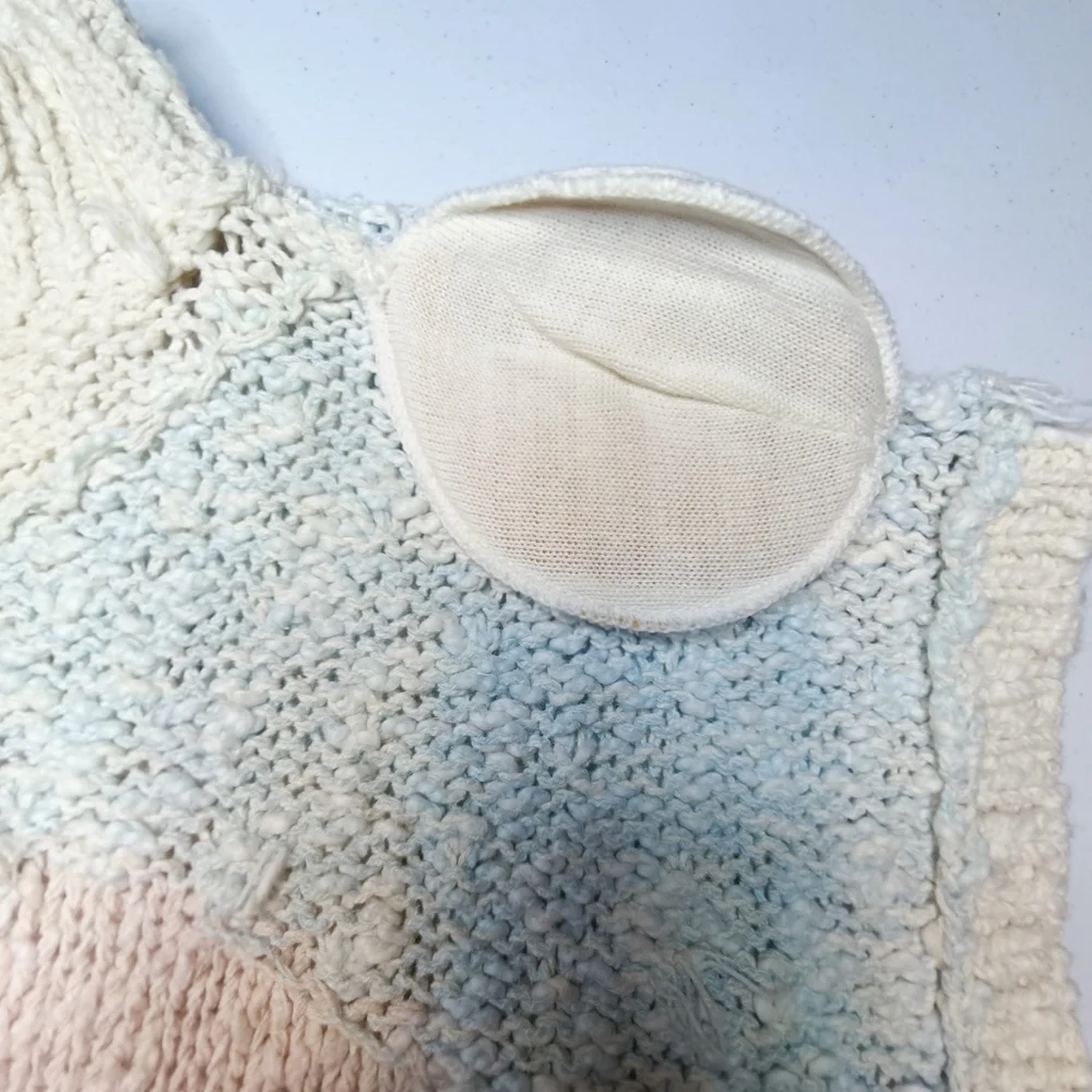 Vintage Liz Claiborne Pastel Geometric Knit Sweater Vest - Size Large - Picture 8 of 13